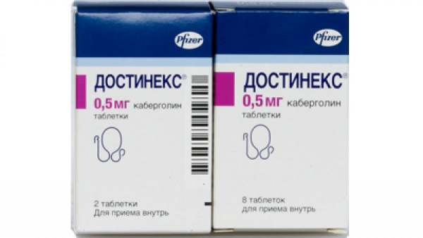 Достинекс / Dostinex (каберголін) табл. 0,5 мг №8, Pfizer, США - фото