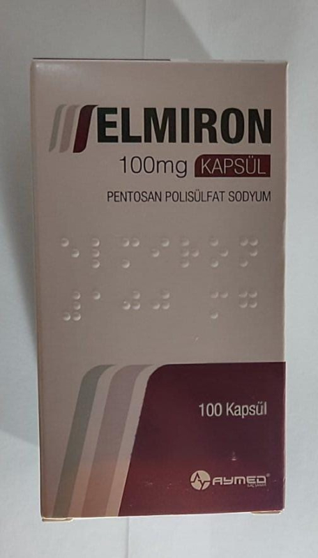 Ельмірон / Elmiron (пентозан полісульфат натрію) капс. 100 мг №100, Aymed İlaç - фото
