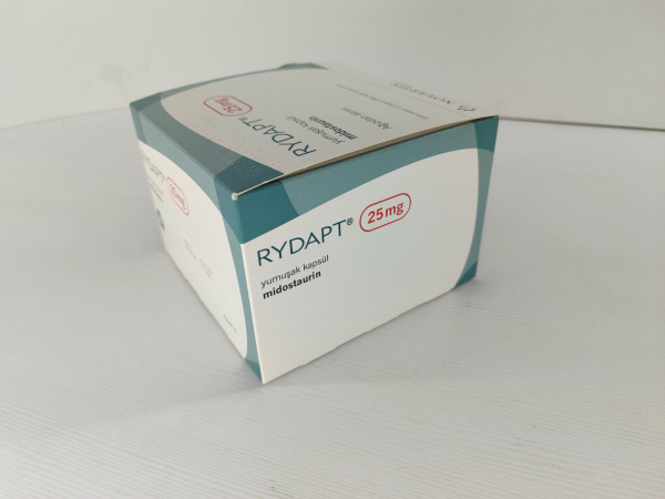 Рідапт / Rydapt (мідостаурин) капс. 25 мг №112, Novartis, Германія.  (також Митикайд) - фото