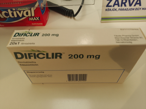 Діфіклір / Dificlir (фідаксоміцин) табл. 200 мг №20, Tillotts Pharma, Німеччина - фото