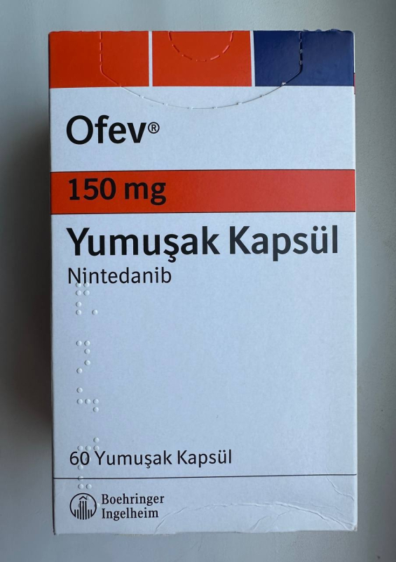 Офев / OFEV (нінтеданіб) капс. 150 мг №60, Boehringer Ingelheim - фото