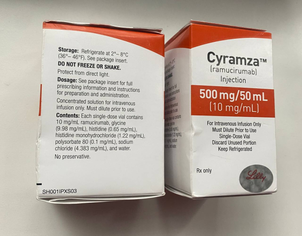 Цірамза / Cyramza (рамусірумаб) конц. д/інф. 500 мг/10 мл у фл., Lilly - фото