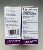 Тироген / Thyrogen (тиротропін альфа) порошок д/пригот. р-ну д/інф. 0,9 мг 2 фл. - фото 