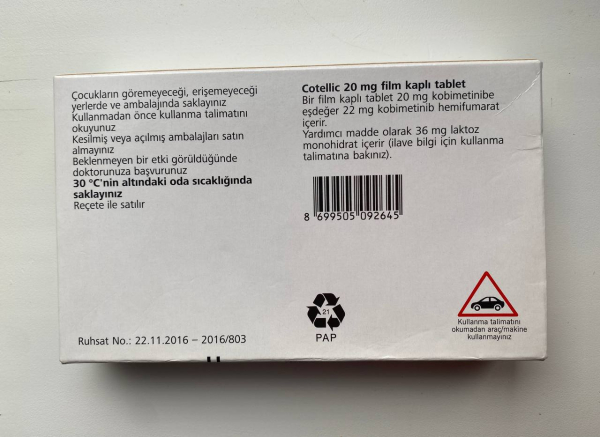 Котеллік / Cotellic (кобіметиніб) табл. 20 мг №63 - фото