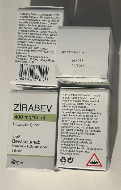 Зірабеф / Zirabev (бевацизумаб) конц. д/інф. 400 мг у фл., Pfizer, США - фото