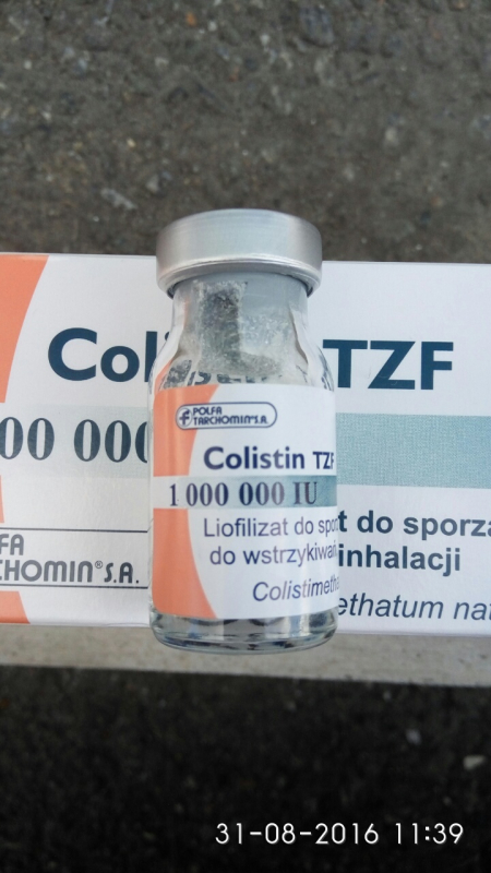 Колістин / Colistin (колістиметат натрію) порошок д/пригот. р-ну 2 млн ОД; фл. №10 (також Colomycin) - фото