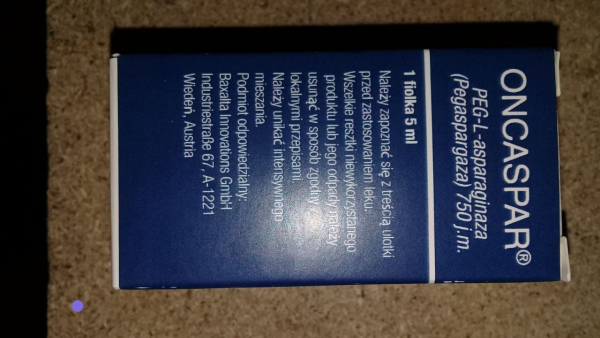 Онкаспар / Oncaspar (пегаспарґаза) р-н д/ін. 3750 МО у фл. 5 мл, Австрія - фото