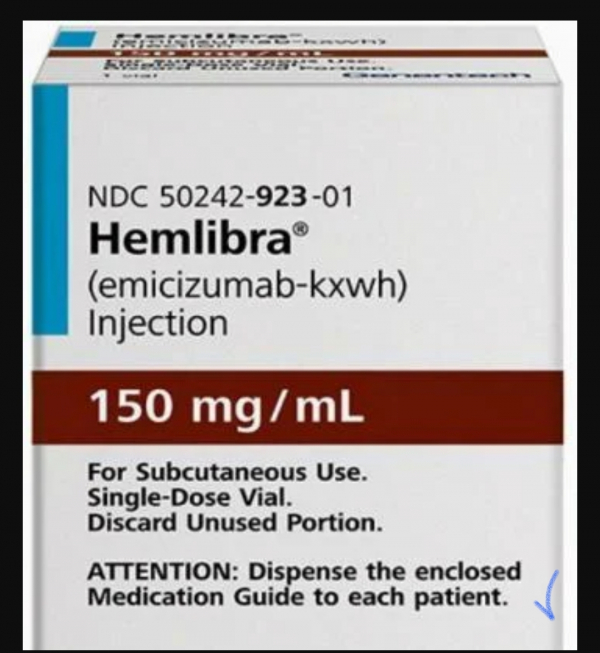 Гемлібра / Hemlibra (еміцизумаб) р-н д/п/ш 150 мг/мл; 1 мл у фл., Roche - фото