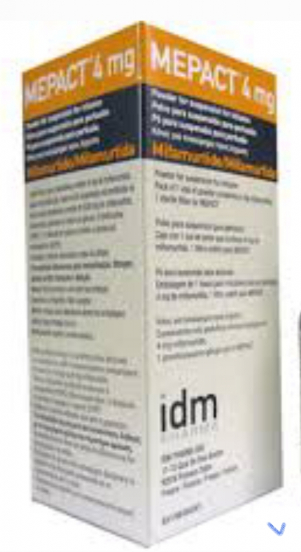 Мепакт / Mepact (міфамуртид) ліофілізат д/пригот. сусп. д/інф. 4 мг у фл., Takeda, Австрія - фото