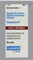 Гепагам-B / HepaGam B (імуноглобулін проти гепатиту B) р-н д/в/м 1560 МО/5 мл у фл. - фото 
