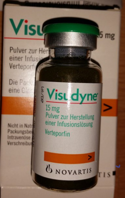 Візудін / Visudyne (вертепорфін) ліофілізат д/пригот. р-ну д/інф. 15 мг у фл., Keymen Ilac, Туреччина - фото