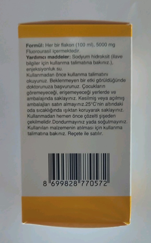 5-фторурацил / 5-Fluorouracil р-н д/інф. 5000 мг у фл., Туреччина - фото