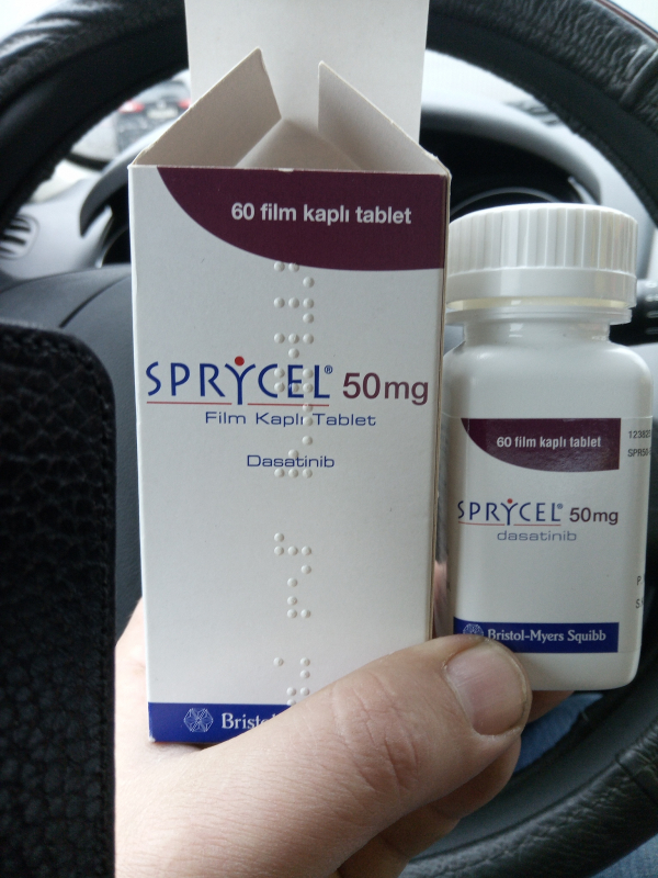 Спрайсел / Sprycel (дазатиніб) табл. 100 мг №30 або 50 мг №60, Bristol Myers Squibb, Німеччина - фото