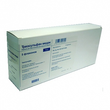 Треосульфан / Treosulfan ліофілізат д/пригот. р-ну д/в/в 5 г у фл., Medac, Німеччина - фото