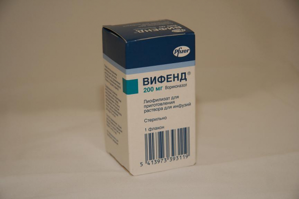Віфенд / Vfend (вориконазол) порошок д/пригот. р-ну д/інф. 200 мг у фл., Pfizer, США - фото